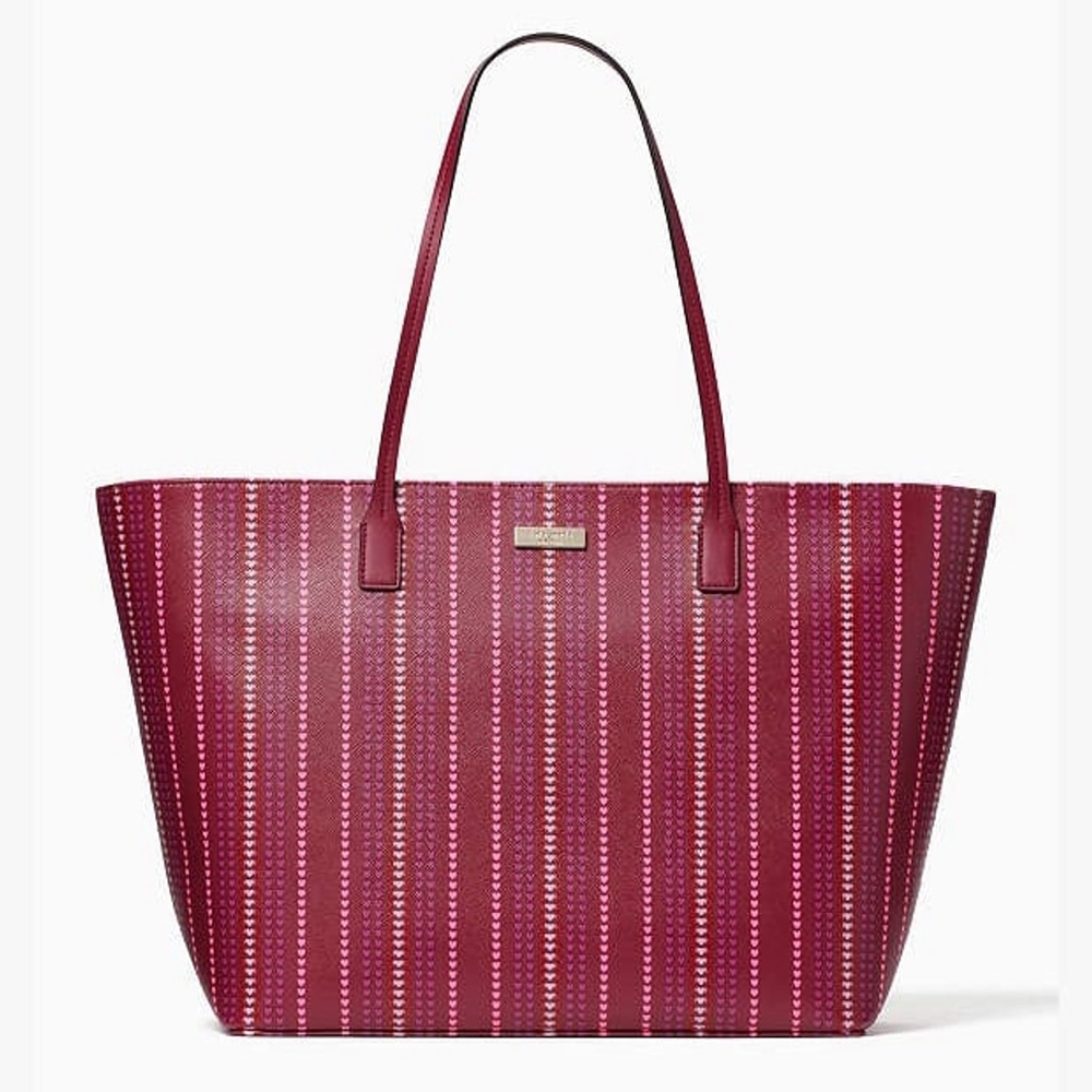 Kate Spade Shore Street Heart Stripe Margaretta Tote Bag